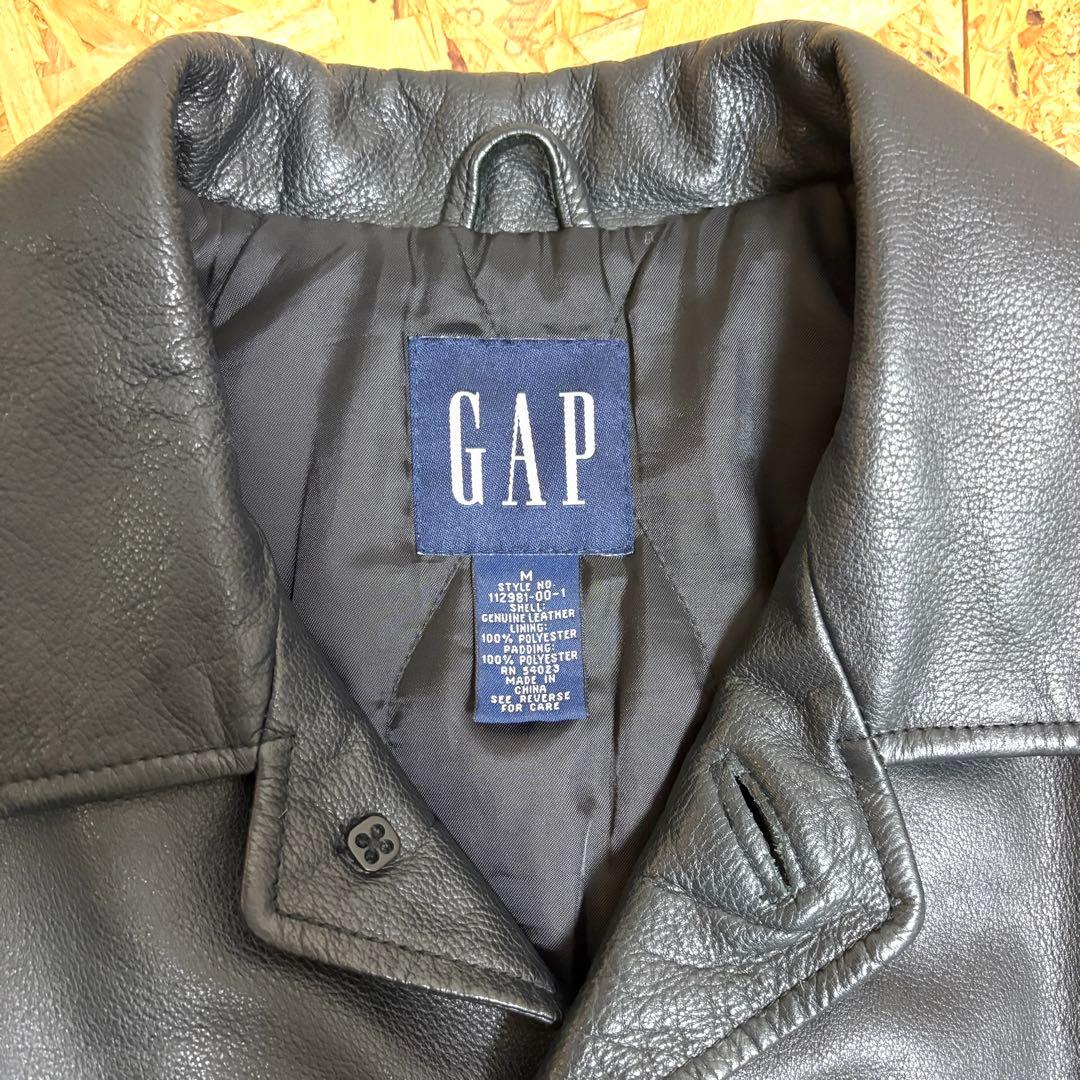 90s OLD GAP leather jacket car coat 極美品
