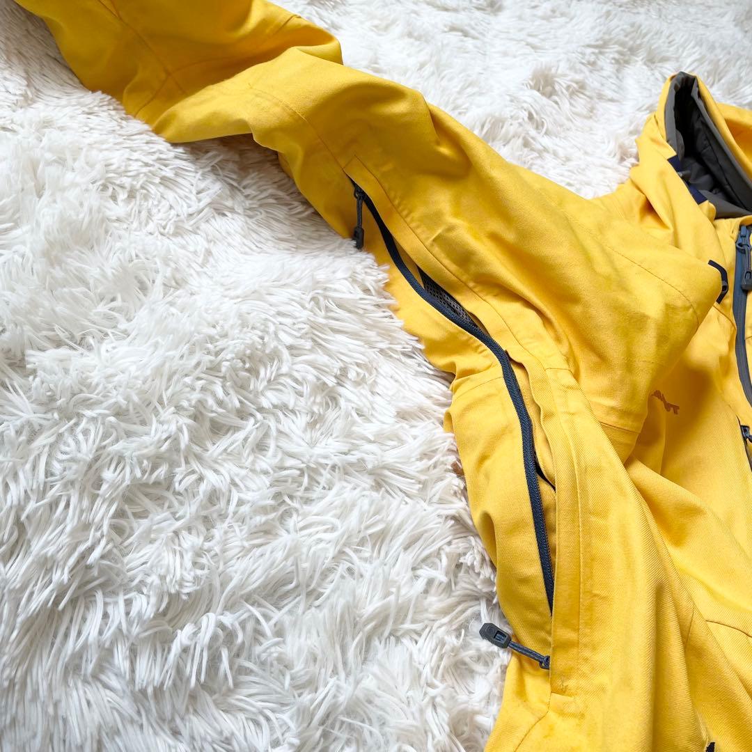 MAMMUT 多機能アウター スノージャケット Lサイズ 刺繍ロゴ イエロー