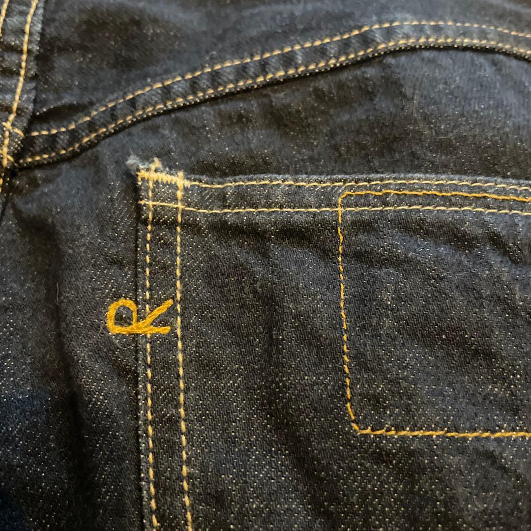 45r ライ麦デニムのシャルロット5 影色納戸　濃