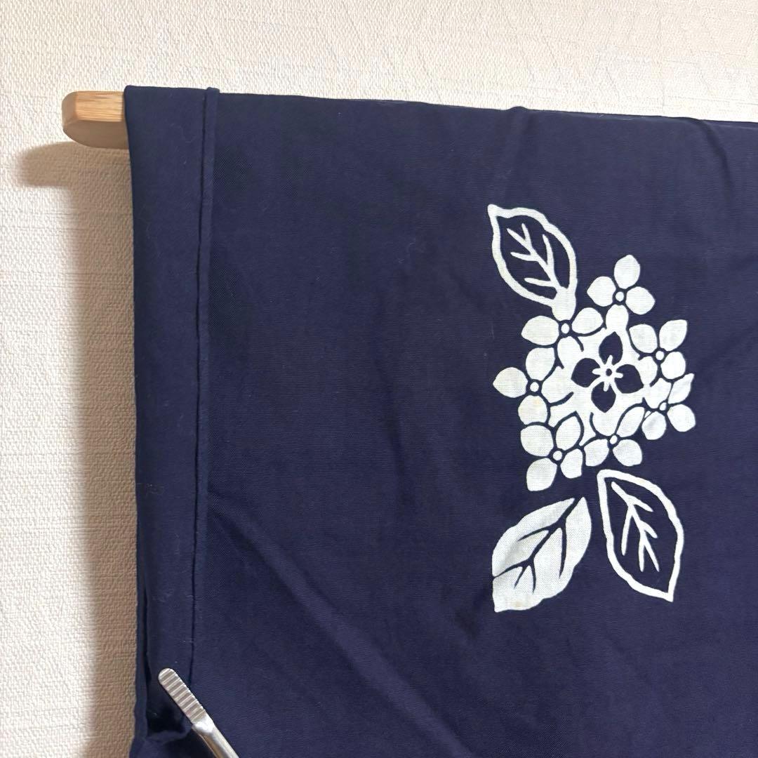 【浴衣】 手縫い 花模様 居敷当てあり 着物 身丈約156.5.cm