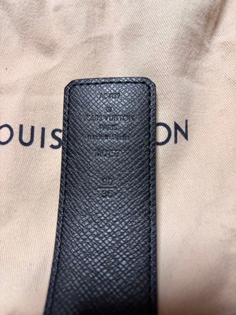 極美品ルイヴィトン ベルト モノグラム・エクリプス サンチュールブラックベルト
