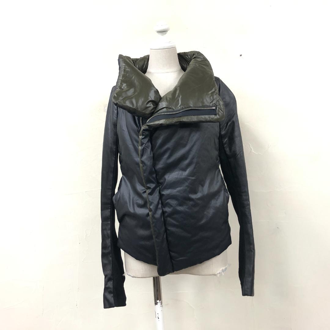 美品 bajra デザインパディングジャケット レザー切替 size1 y2k