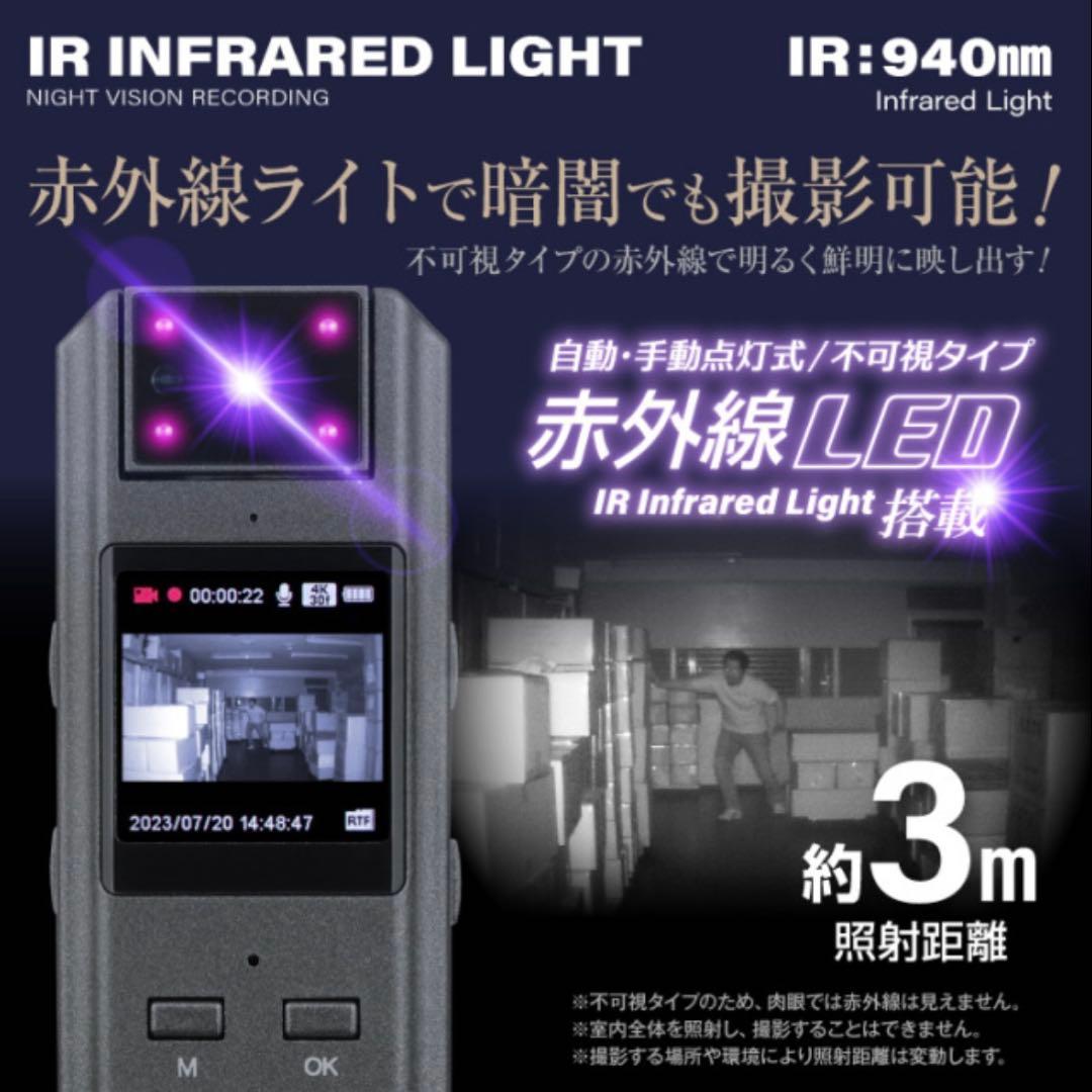 GX-121 ペンクリップビデオカメラ 4K