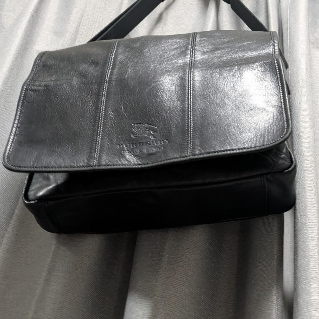 【価格変更済】ブラックレザーバッグ BURBERRY BLACK LABEL