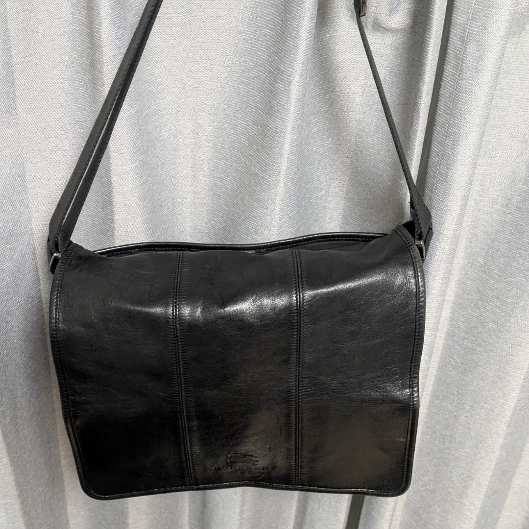 【価格変更済】ブラックレザーバッグ BURBERRY BLACK LABEL