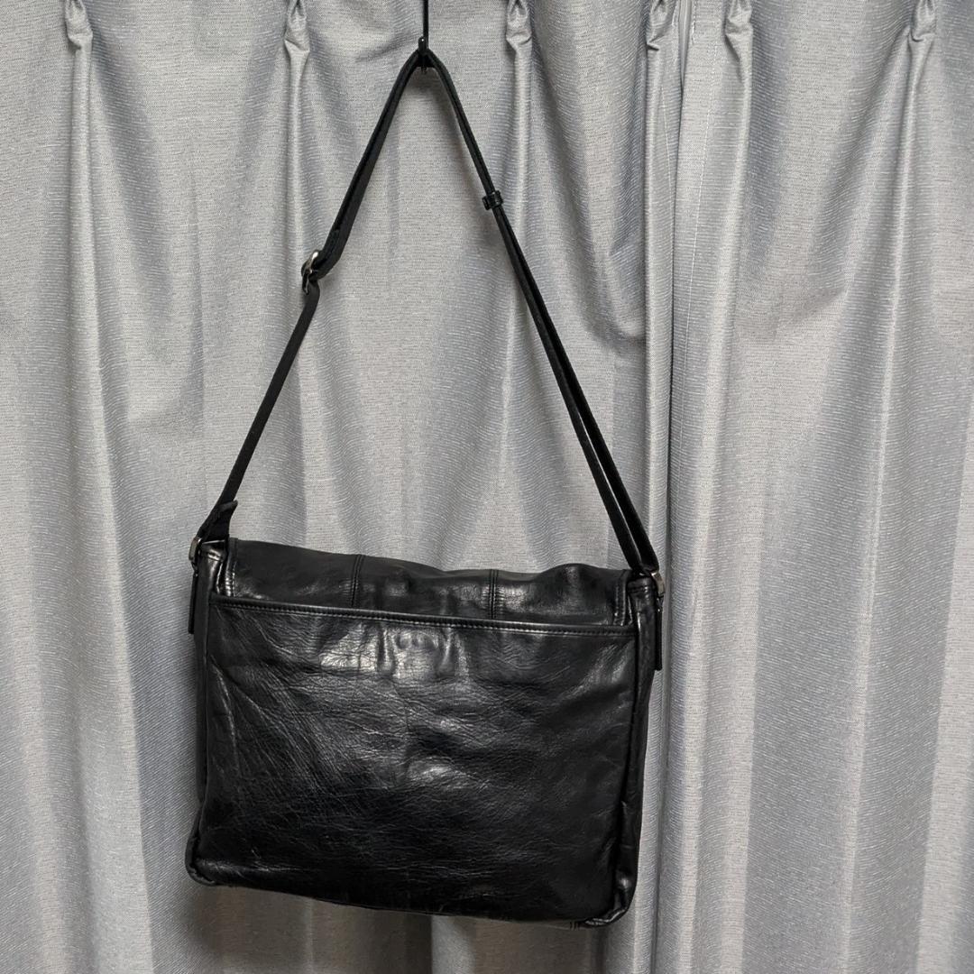 【価格変更済】ブラックレザーバッグ BURBERRY BLACK LABEL