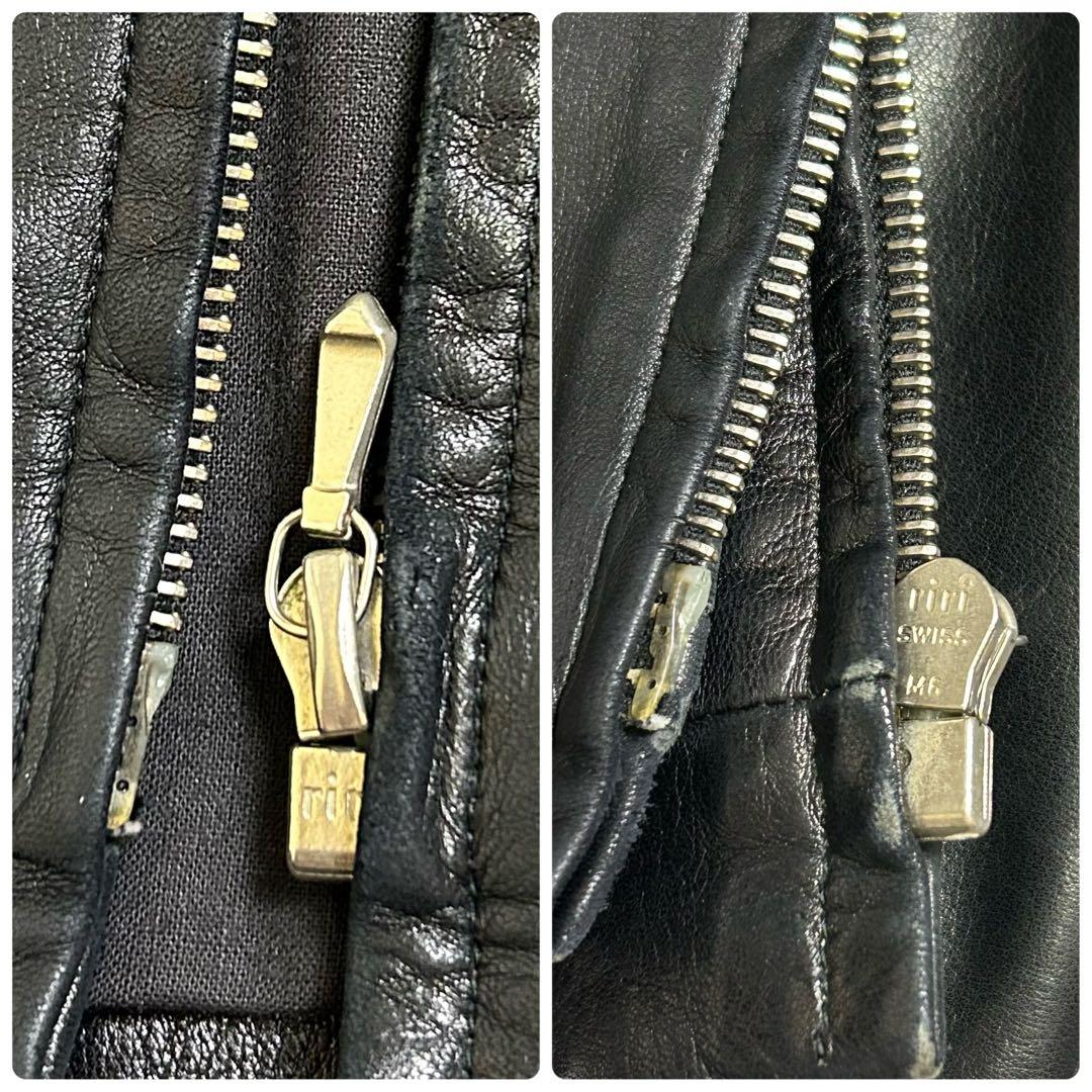 【90s】仏製 アニエスベーオム レザー ドリズラージャケット 黒 riri