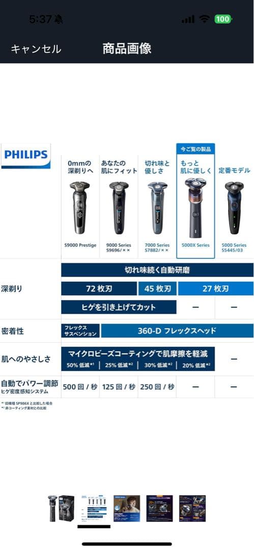 【✴︎ひーちゃん✴︎】PHILIPS 5000Xシェーバー ブラック
