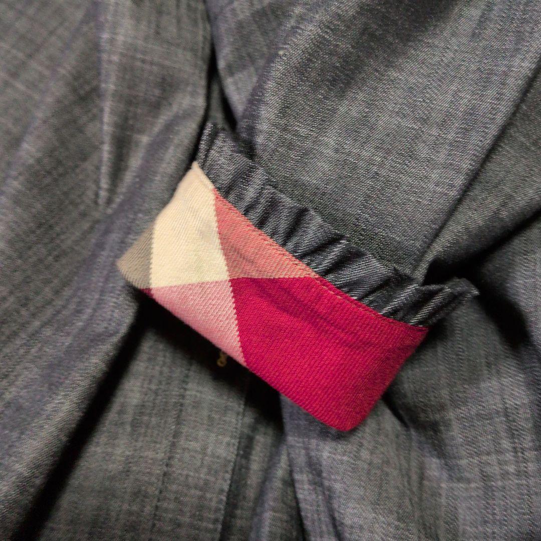 ブルーレーベルクレストブリッジ　 デニム風　ワンピース　チュニック　 リボン美品