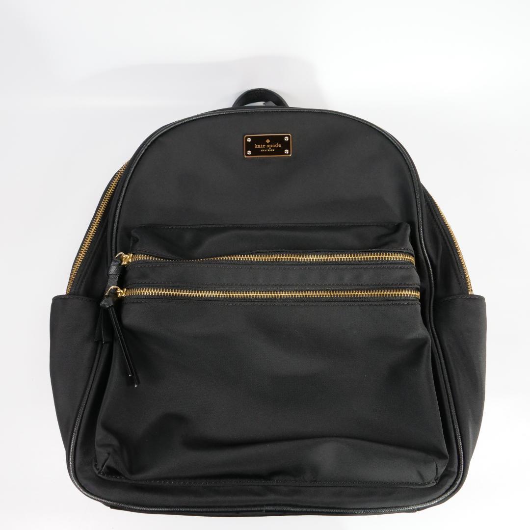 極美品✨ ケイトスペード リュック バックパック ナイロン ブラック 金ロゴ