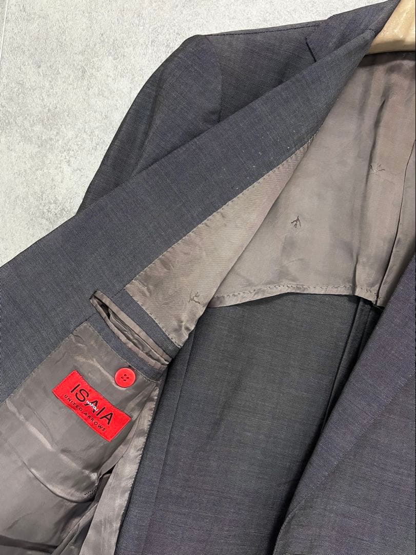 【ISAIA (イザイア)】スーツジャケット 44 ウールモヘヤ M