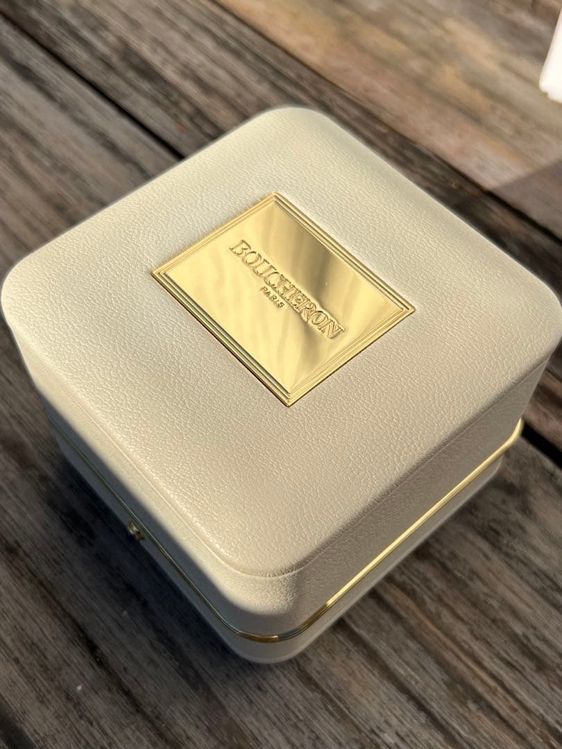 Boucheron★ブシュロンキャトルホワイトリングハーフメンズ19号K18PG