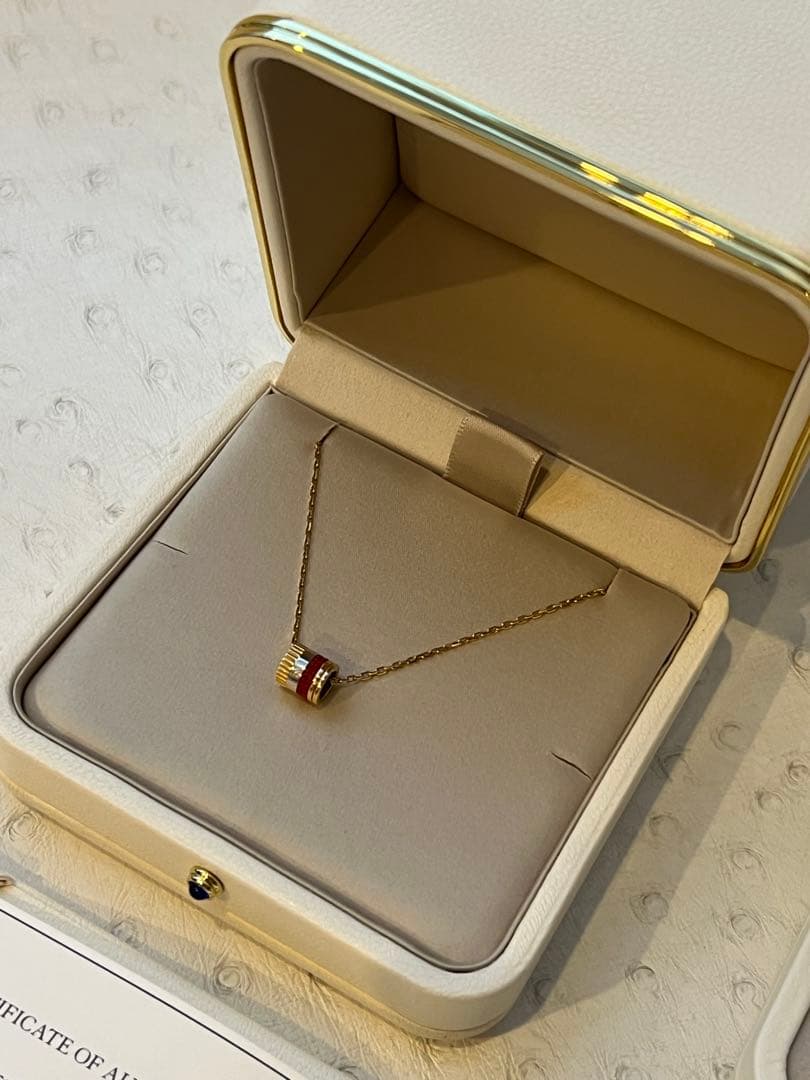 Boucheron★ブシュロンキャトルホワイトリングハーフメンズ19号K18PG