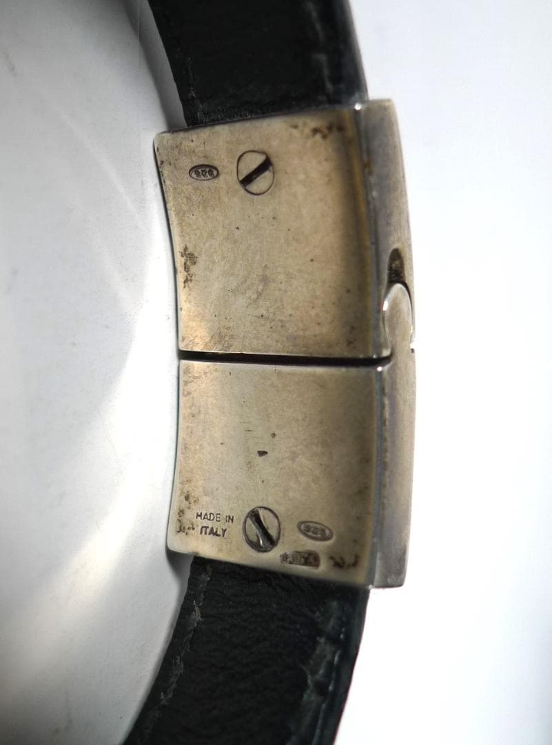 GUCCI グッチ　ID ブレスレット　本革 シルバー 925