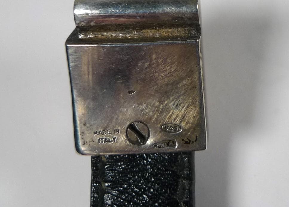 GUCCI グッチ　ID ブレスレット　本革 シルバー 925