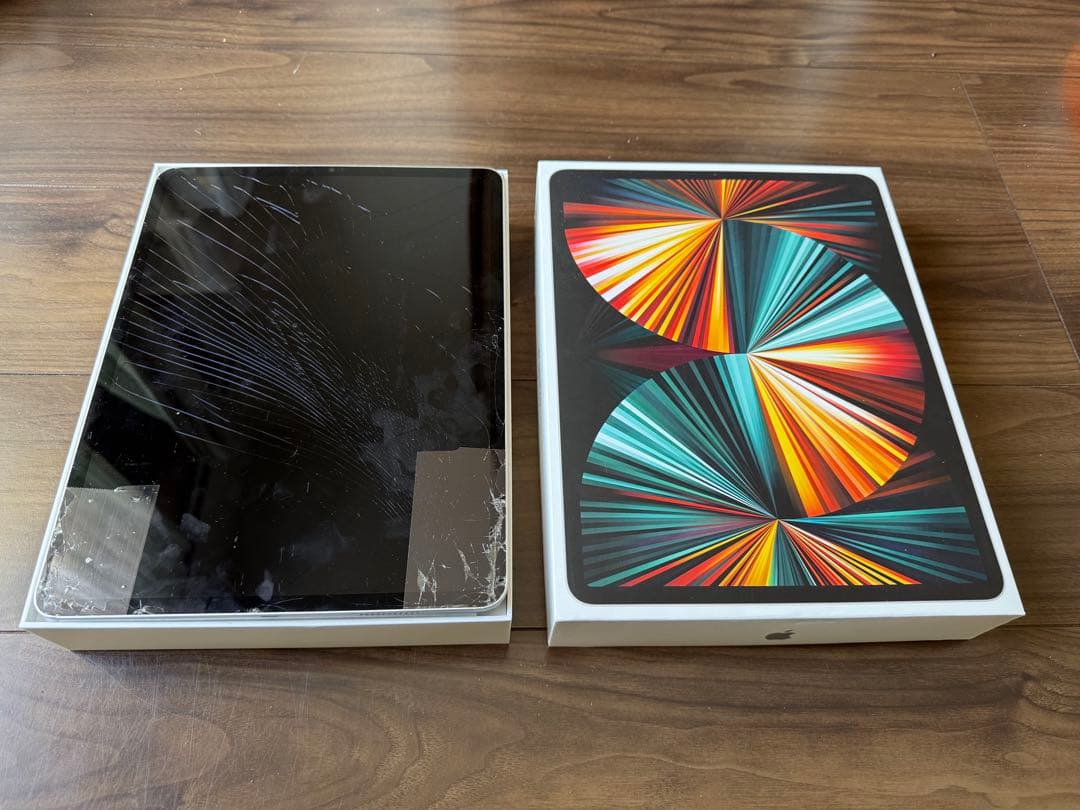 ipad pro12.9(第5世代) 画面割れ箱付き、動作しますがジャンクにて
