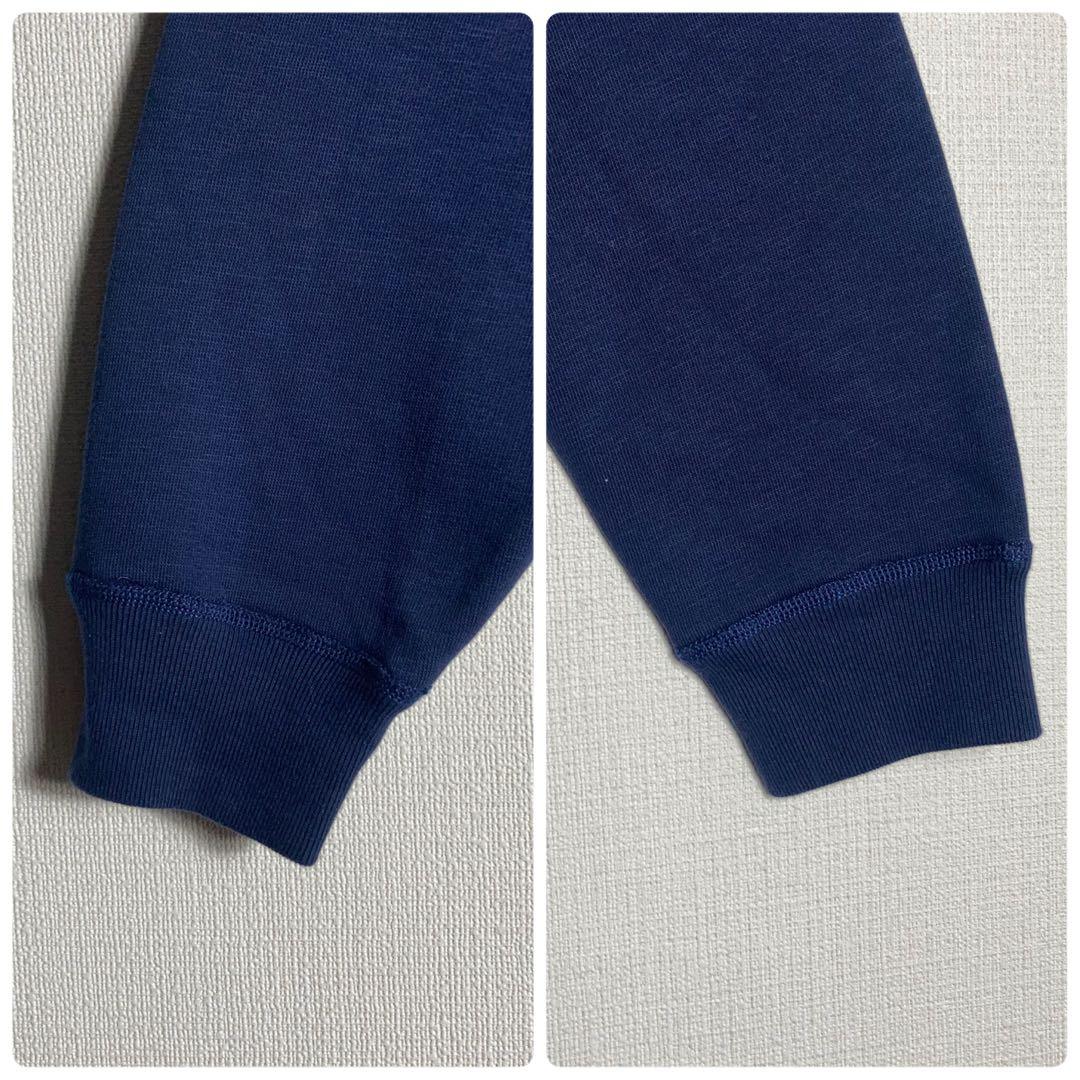 【美品】RALPH LAUREN スウェット 前V POLO 裏起毛 紺 M