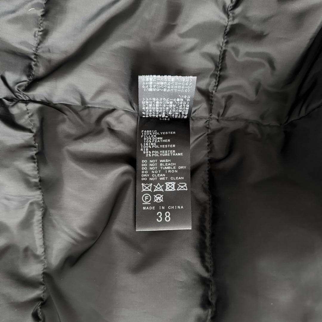 Spick&Span 撥水フーデッドダウンコート38 ブラック