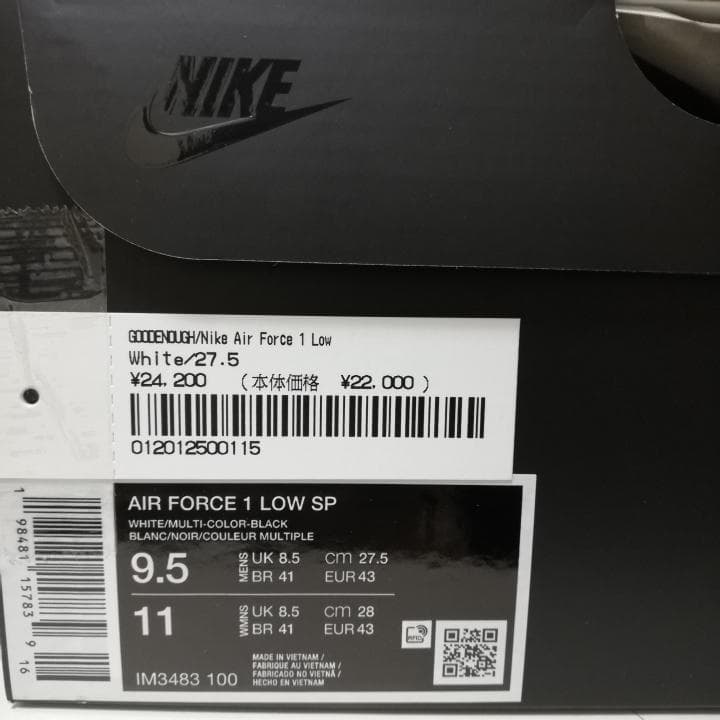 靴 Supreme GOODENOUGH Nike Air Force 1 Low