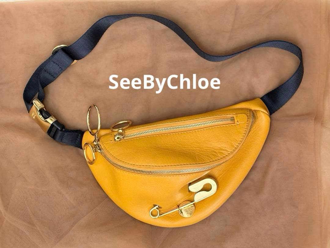 シーバイクロエ イエローボディバッグ