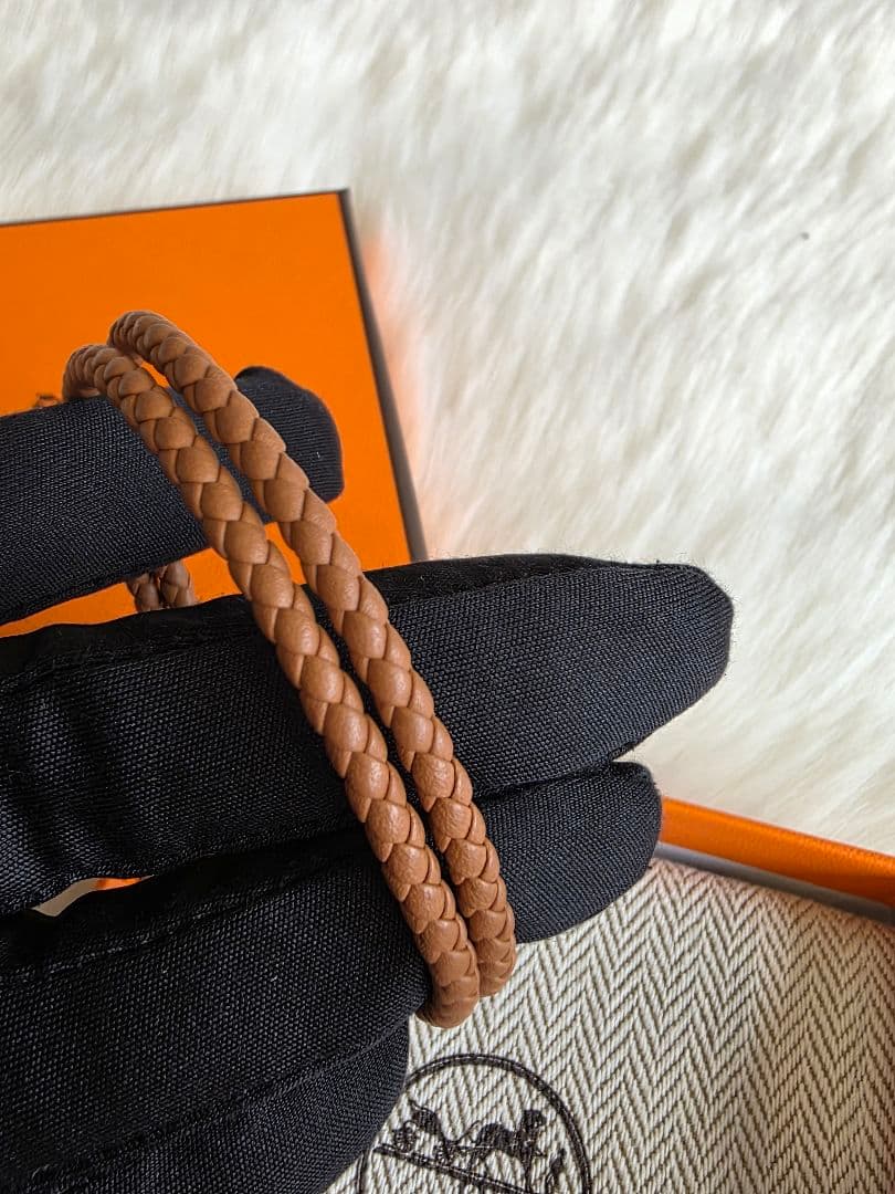 HERMES エルメス　トゥルニ　トレッセ　 ブレスレット　ゴールド シルバー