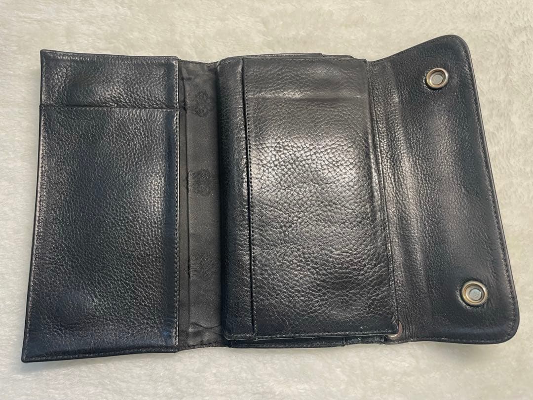 専用‼️Chrome Hearts ★クロムハーツWAVE黒長財布/購入店納品書付