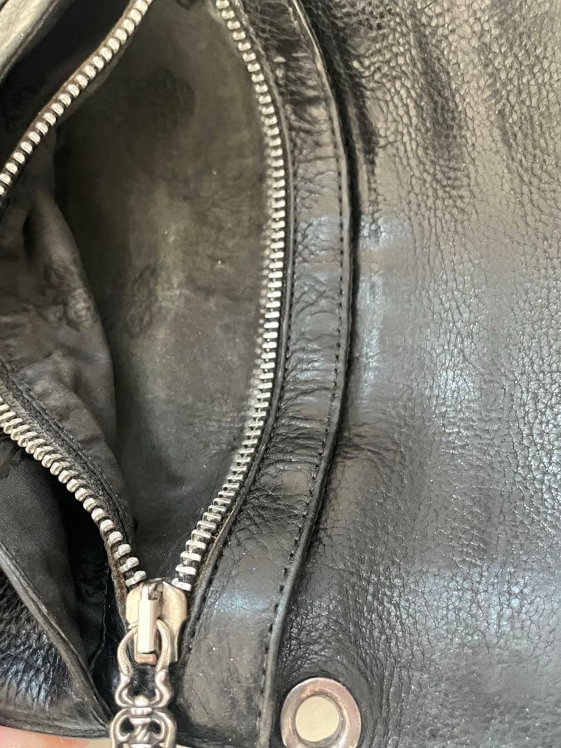 専用‼️Chrome Hearts ★クロムハーツWAVE黒長財布/購入店納品書付