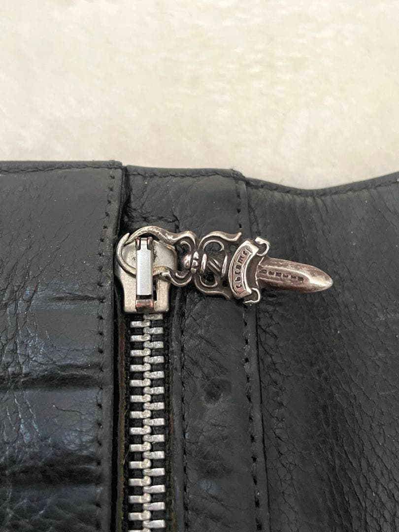専用‼️Chrome Hearts ★クロムハーツWAVE黒長財布/購入店納品書付