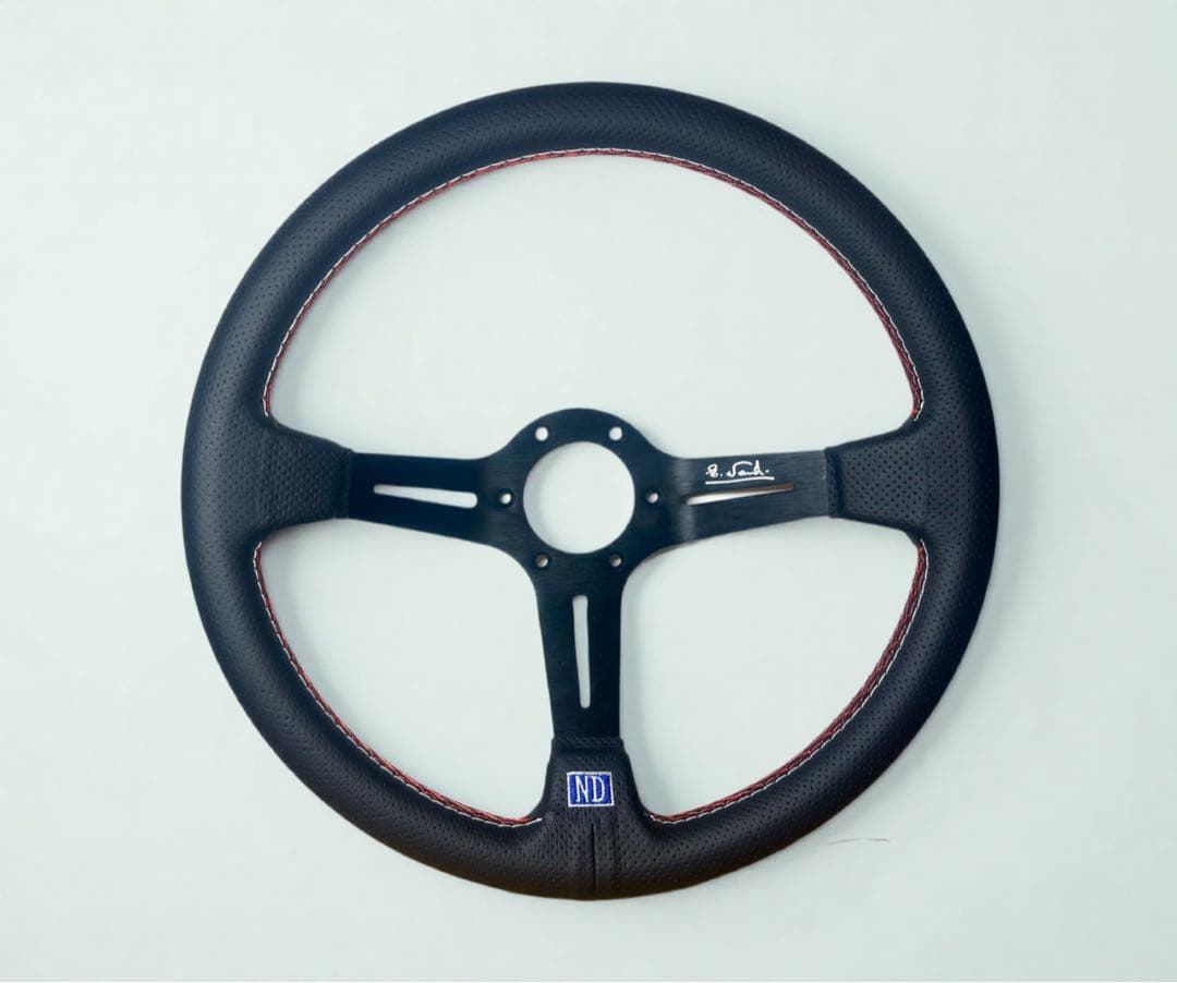 NARDIステアリング ディープコーン ブラックスポーク 14インチ 社外