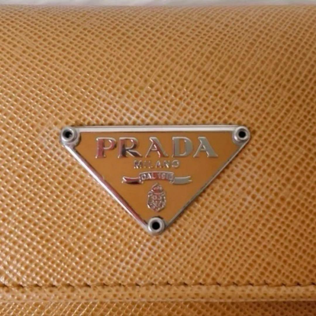 PRADA 6連 キーケース サフィアーノレザー トライアングル オレンジ