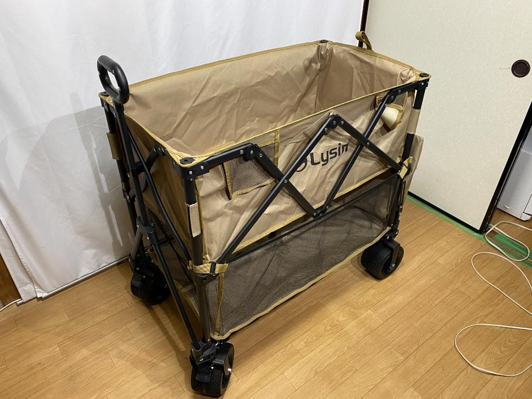 Lysin 折りたたみキャリーワゴン2段タイプ　 ベージュ