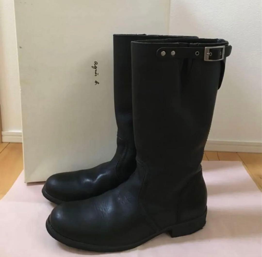 アニエスベー　ブラックレザーブーツ サイズ40