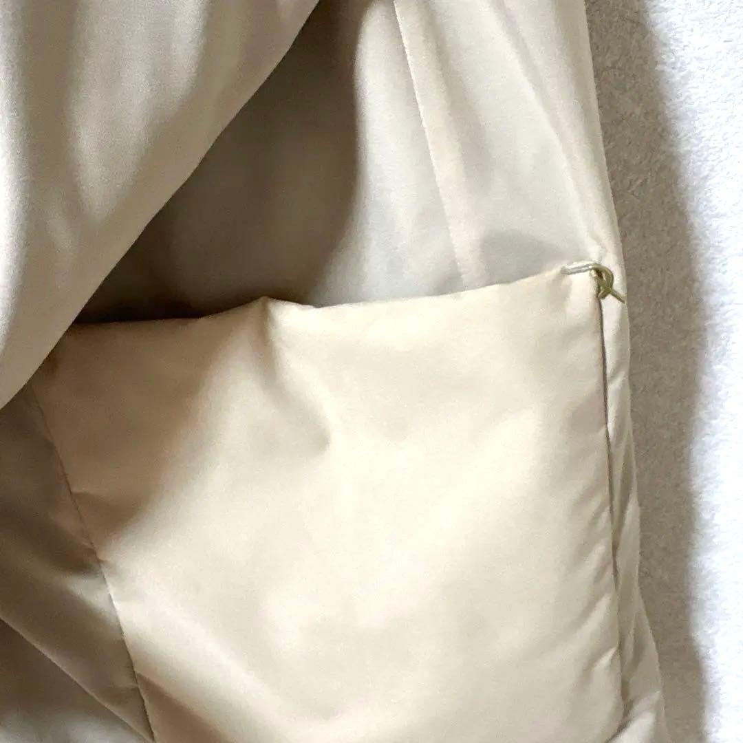 パラスパレス今季品2回着用ダウンショール襟ショートコートベージュサイズ2