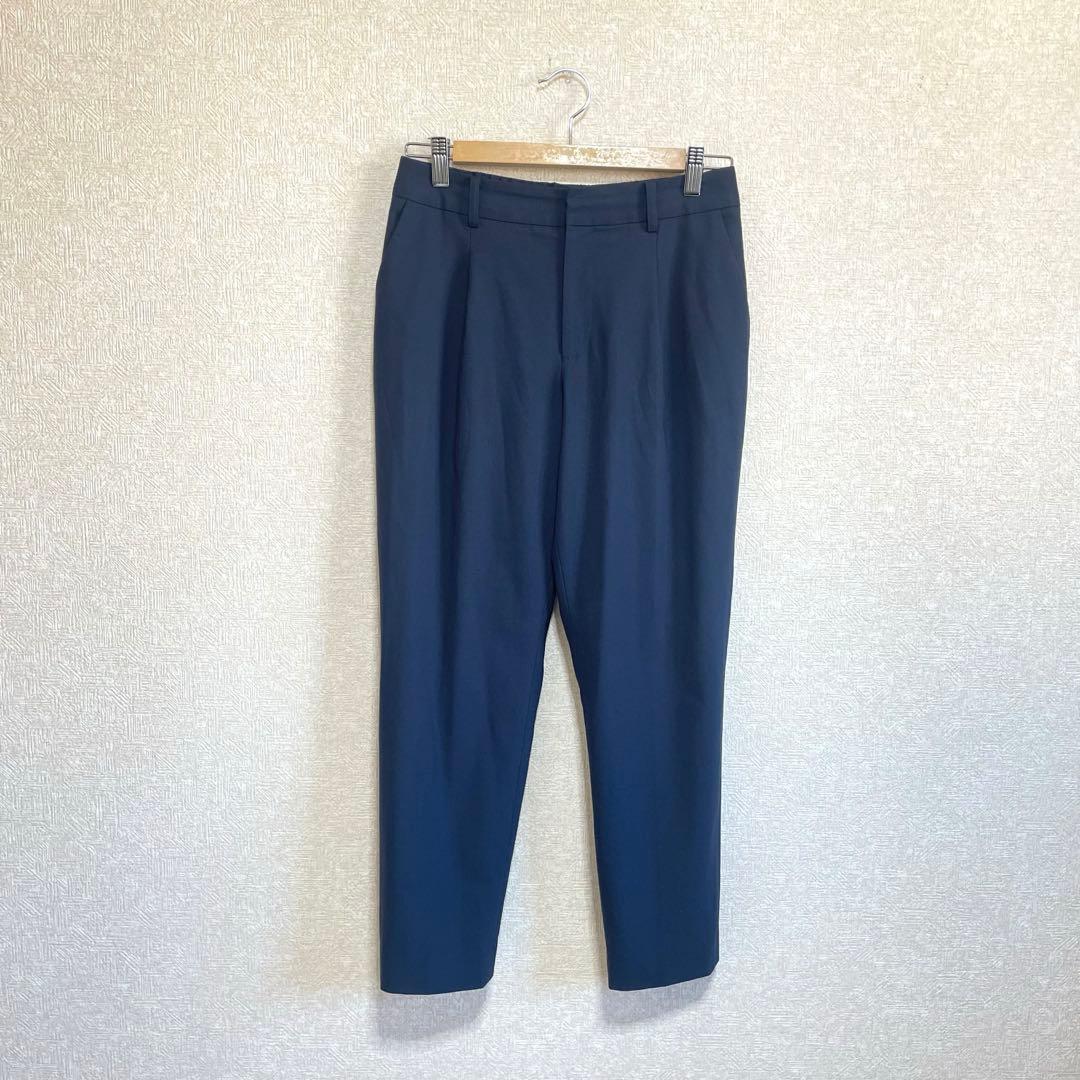 テーラードジャケット テーパードパンツ カチリラ ストレッチ 防シワ 紺 M