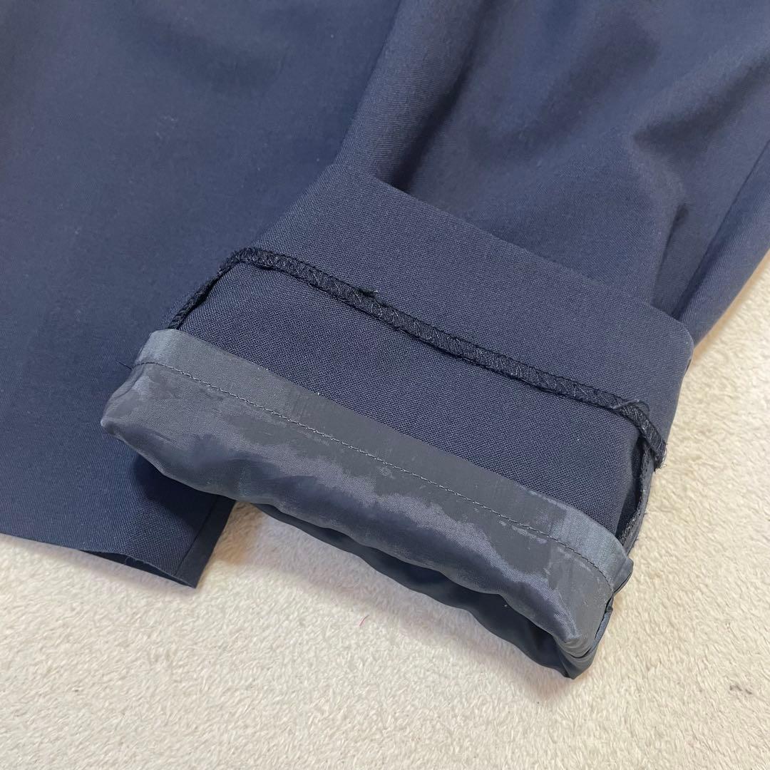 テーラードジャケット テーパードパンツ カチリラ ストレッチ 防シワ 紺 M