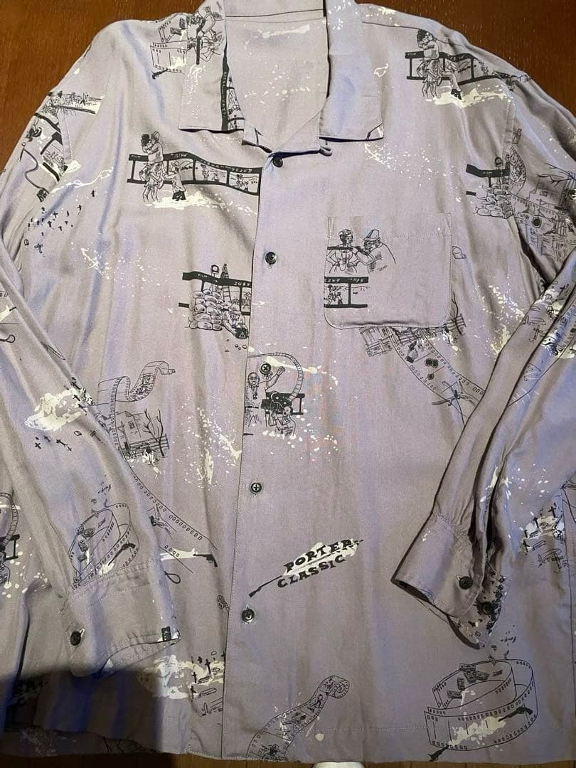 POTER CLASSIC セルジオレオーネ ロングアロハシャツ サイズ L