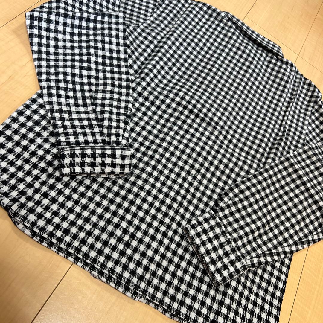 タグ付き新品　マドモアゼルノンノンパパス　シャツ　ジャケット　長袖　毛50綿50