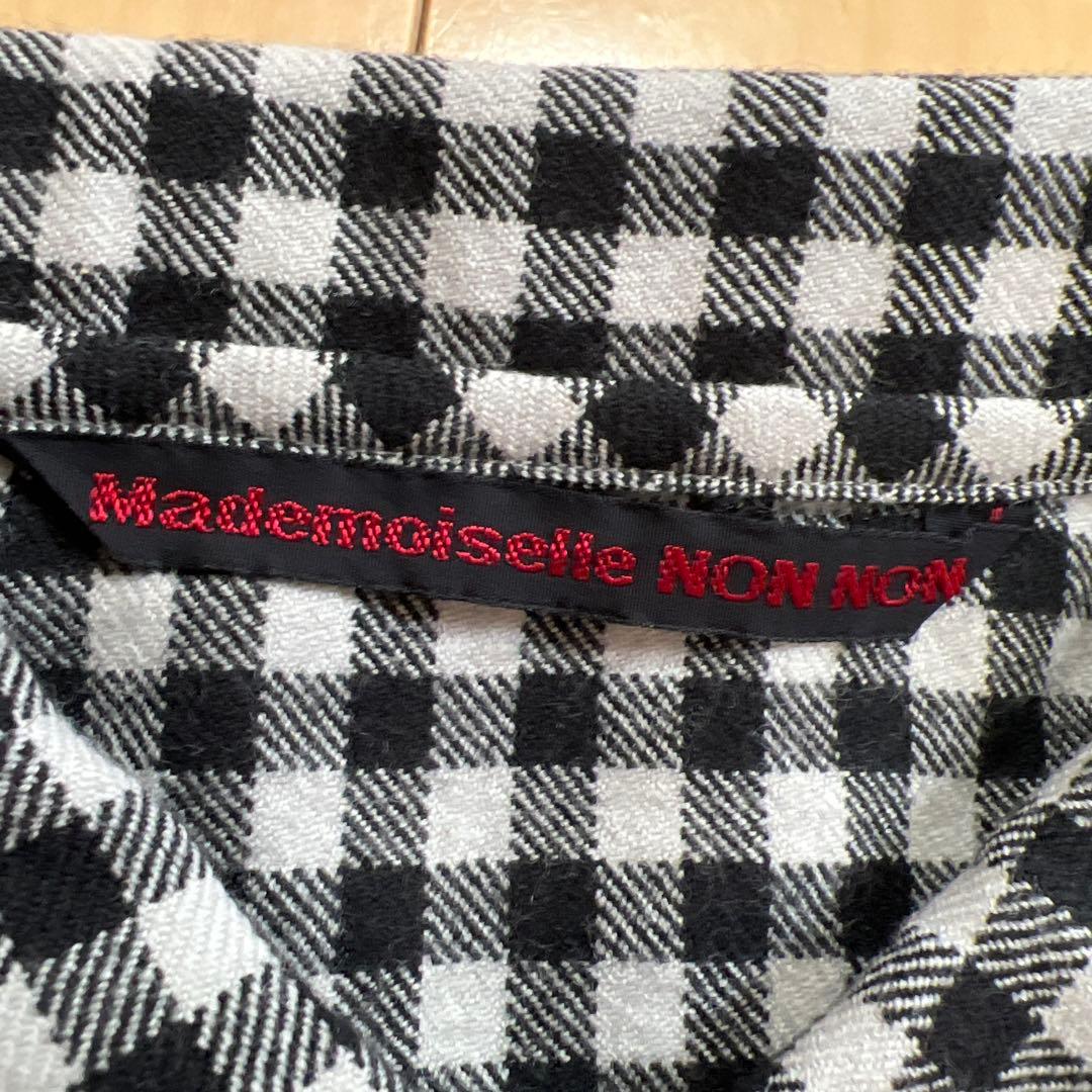 タグ付き新品　マドモアゼルノンノンパパス　シャツ　ジャケット　長袖　毛50綿50