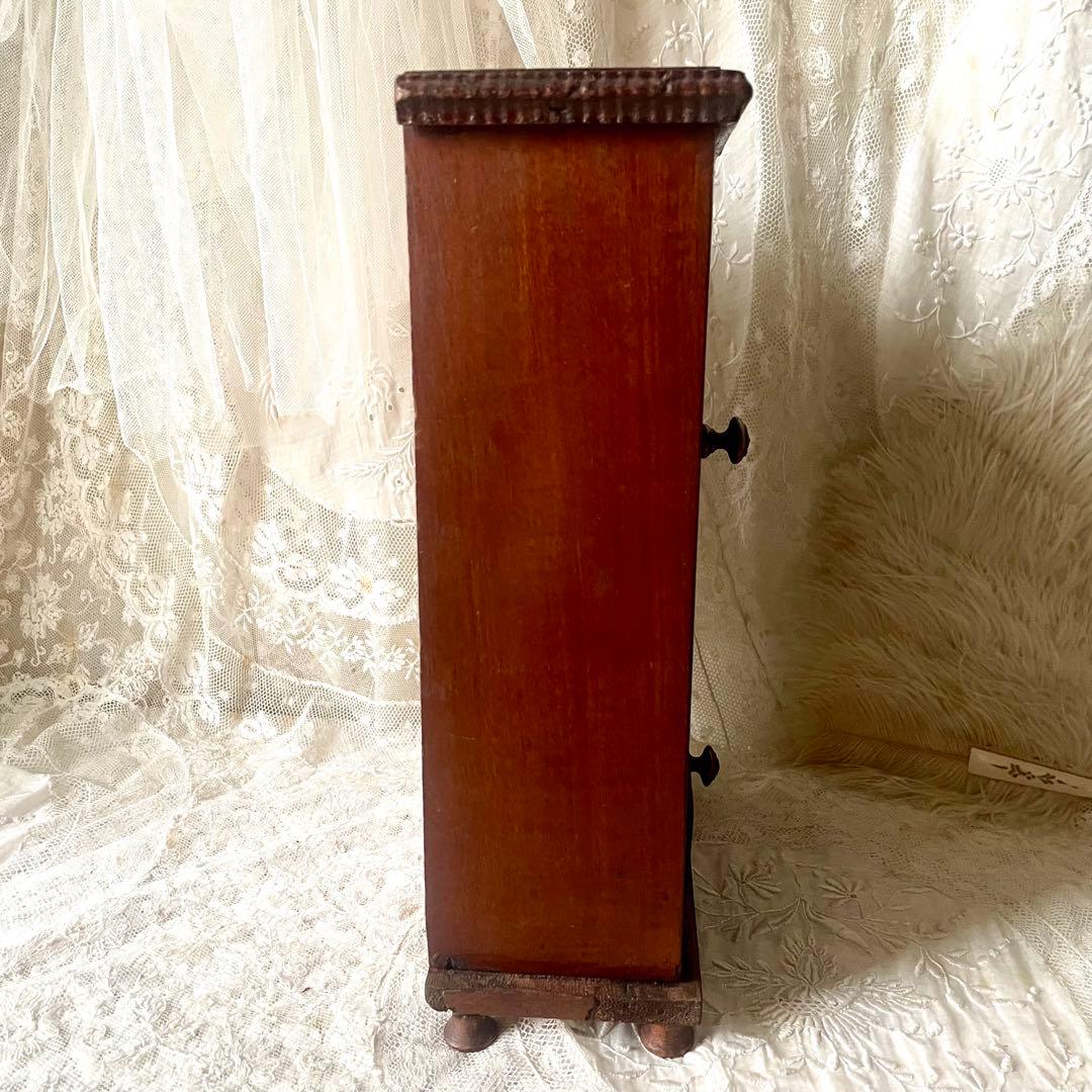 ドールキャビネット　フランスアンティーク　カップボード　ディネット　引き出し付き