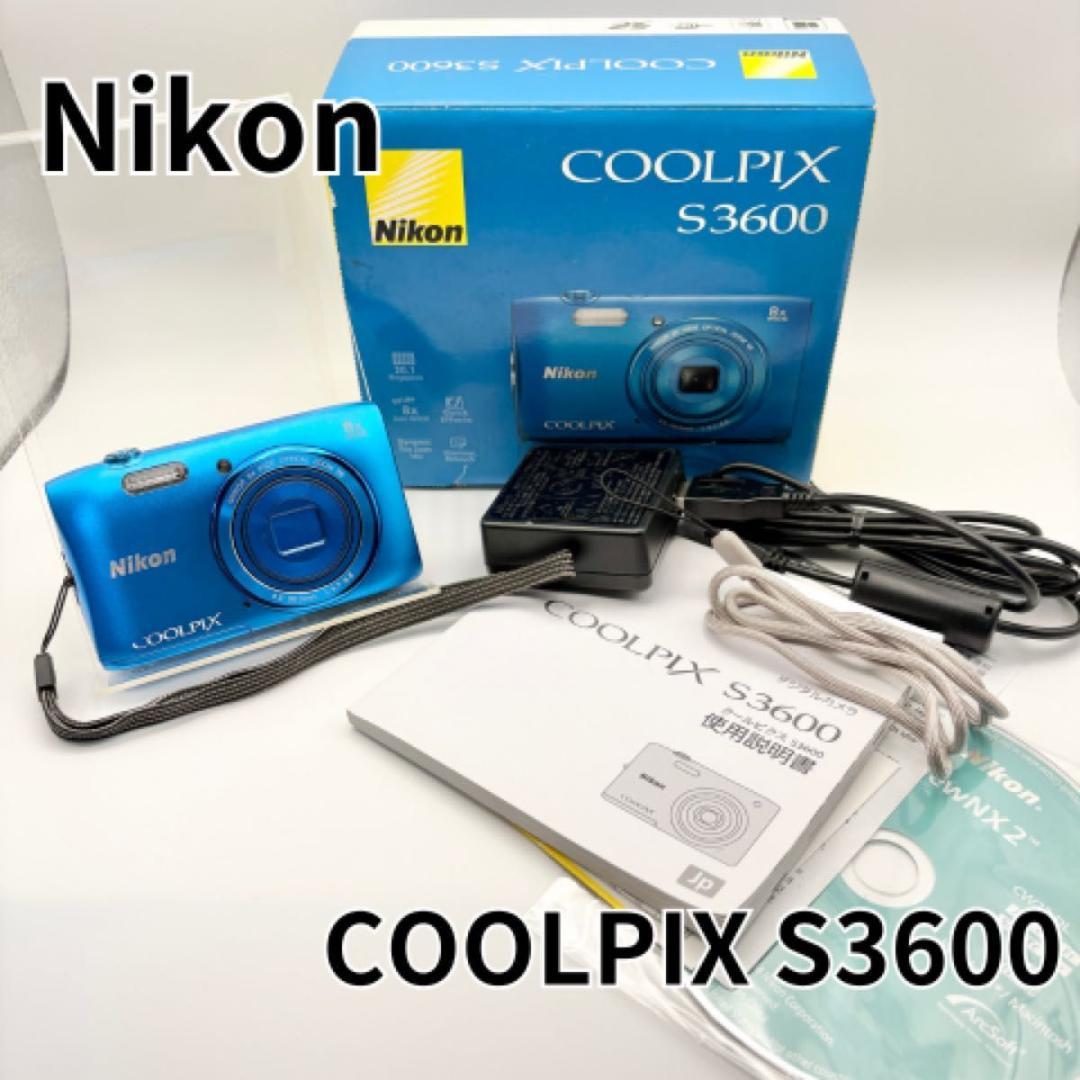 Nikon ニコン COOLPIX S3600 ブルー クールピクス　コンデジ