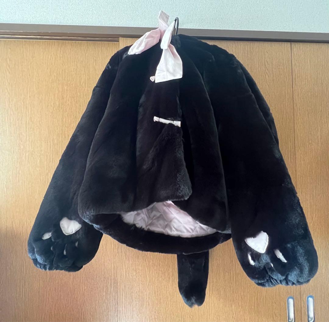 はれあめ ふわもこにゃんこーと コート ジャケット ふわふわ 猫 しっぽ