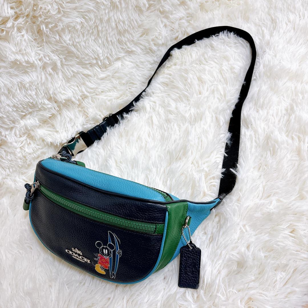 【極美品】コーチ COACH ボディバッグ ディズニーコラボ レザー