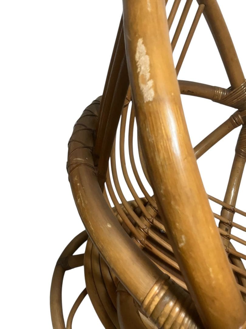 円形　ラタン　360°回転椅子　ソファ　アームチェア　アームチェア　肘付き椅子