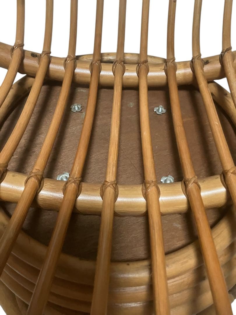 円形　ラタン　360°回転椅子　ソファ　アームチェア　アームチェア　肘付き椅子