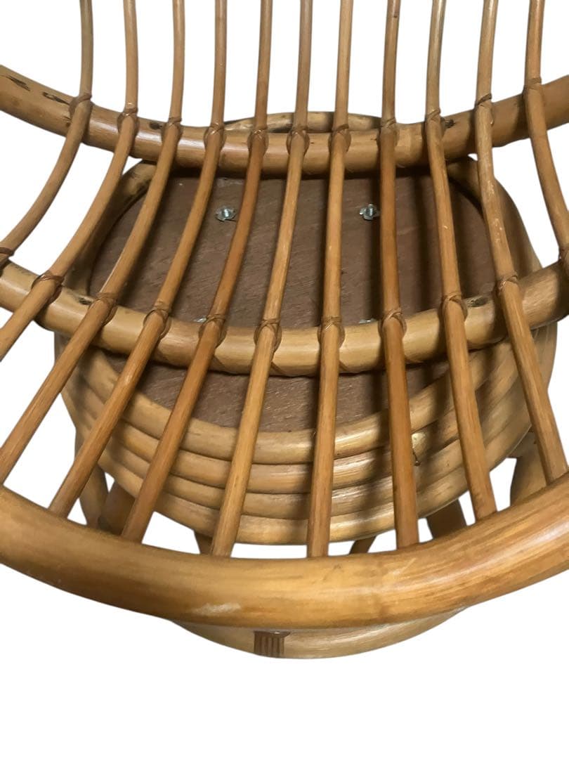 円形　ラタン　360°回転椅子　ソファ　アームチェア　アームチェア　肘付き椅子