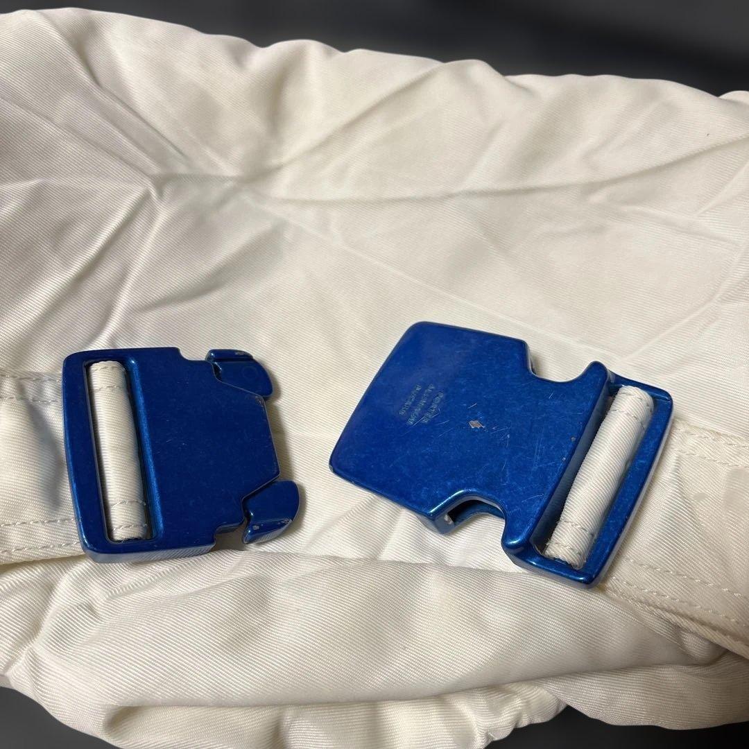 ポーター ウエストポーチ　RIDE 白　ブルー　近江ちぢみ