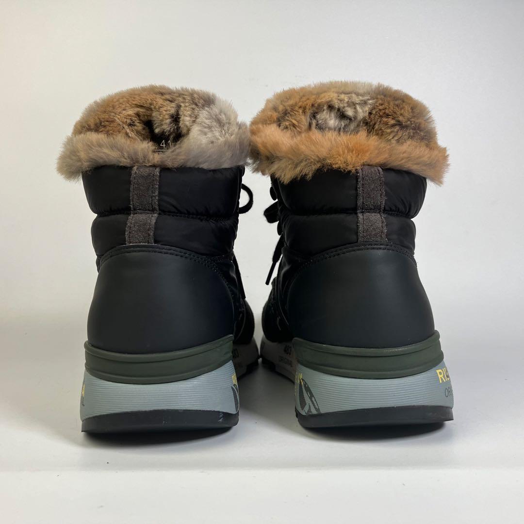 【未使用級】希少　PREMIATA リアルファー　ハイトップスニーカー　黒　26