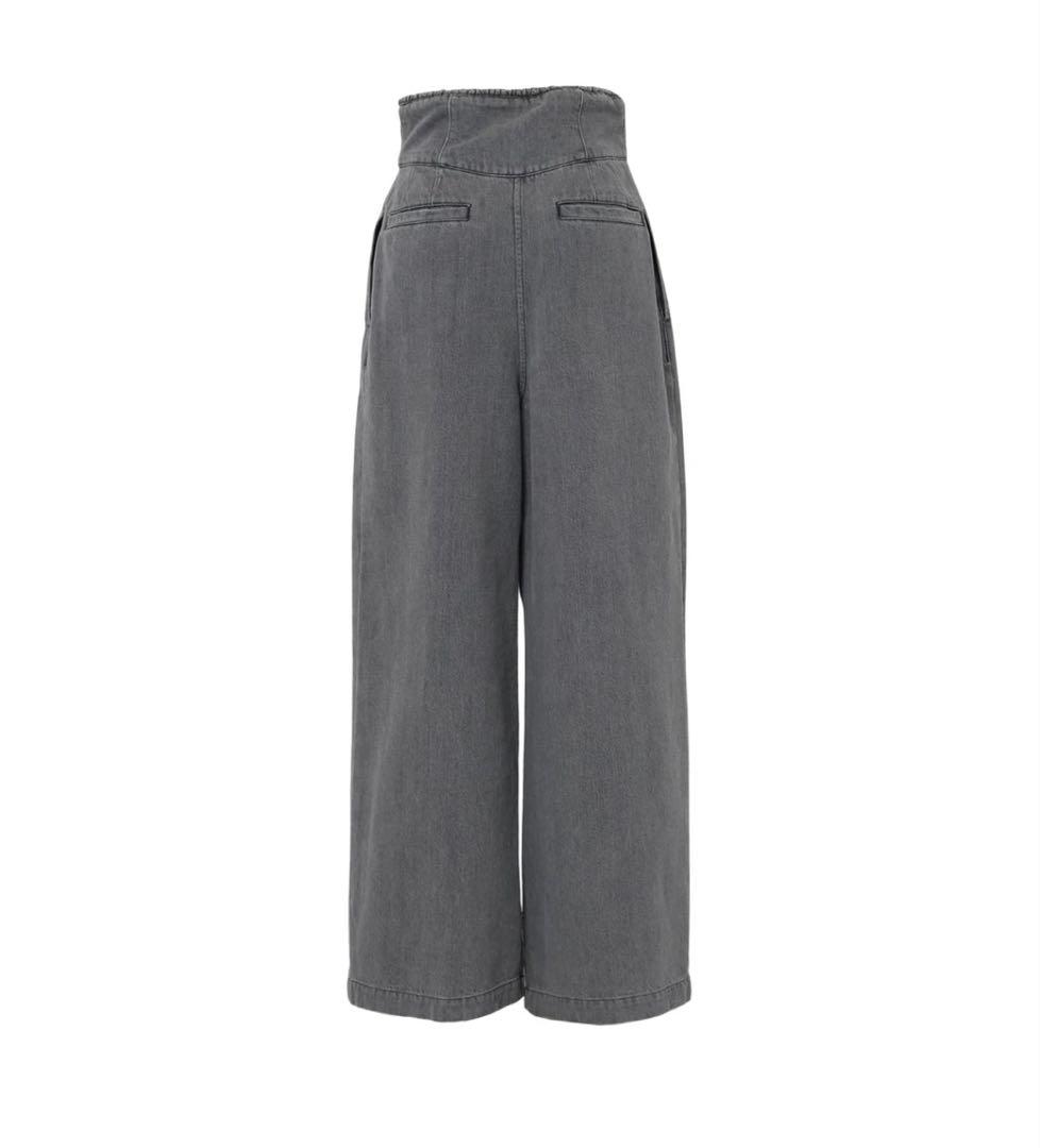 ラドロー　グレー ワイドデニムパンツ
