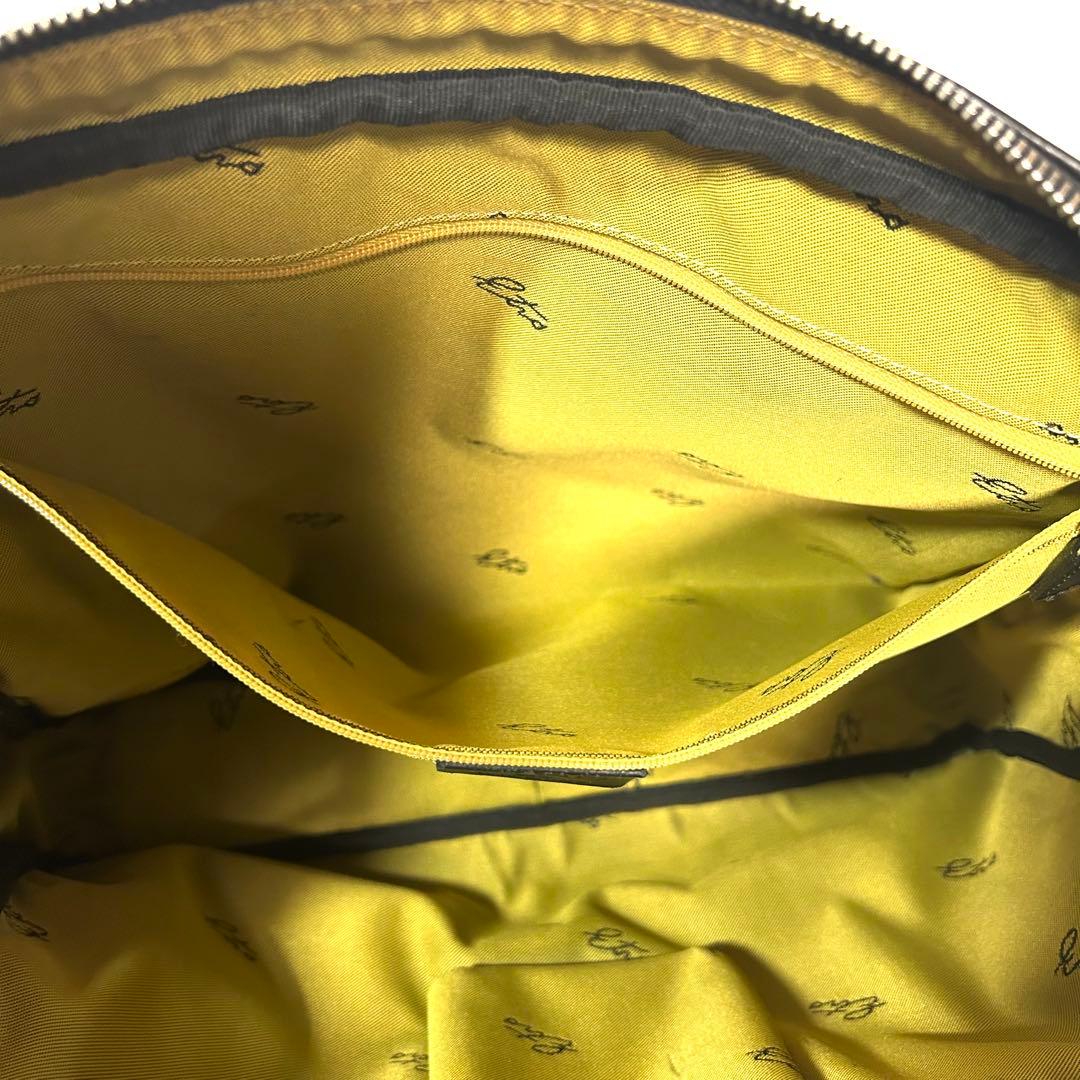 美品✨エトロ ブリーフケース ビジネスバッグ ペイズリー柄 黒