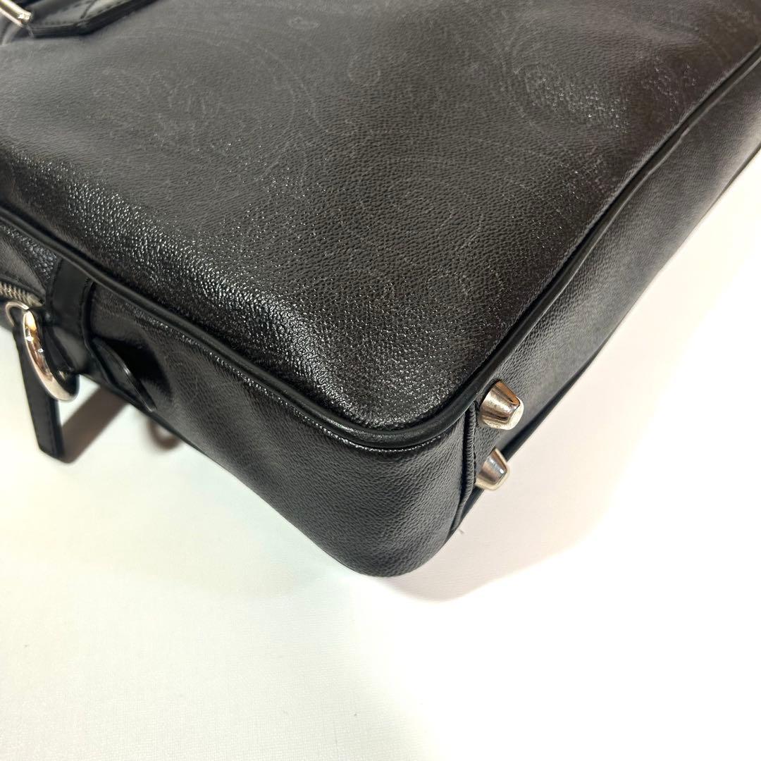 美品✨エトロ ブリーフケース ビジネスバッグ ペイズリー柄 黒